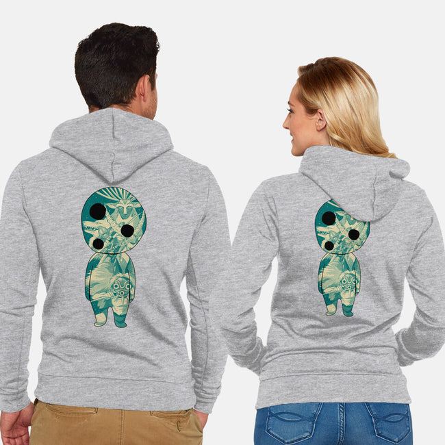 The Spirit Of The Forest-Unisex-Zip-Up-Sweatshirt-Hafaell