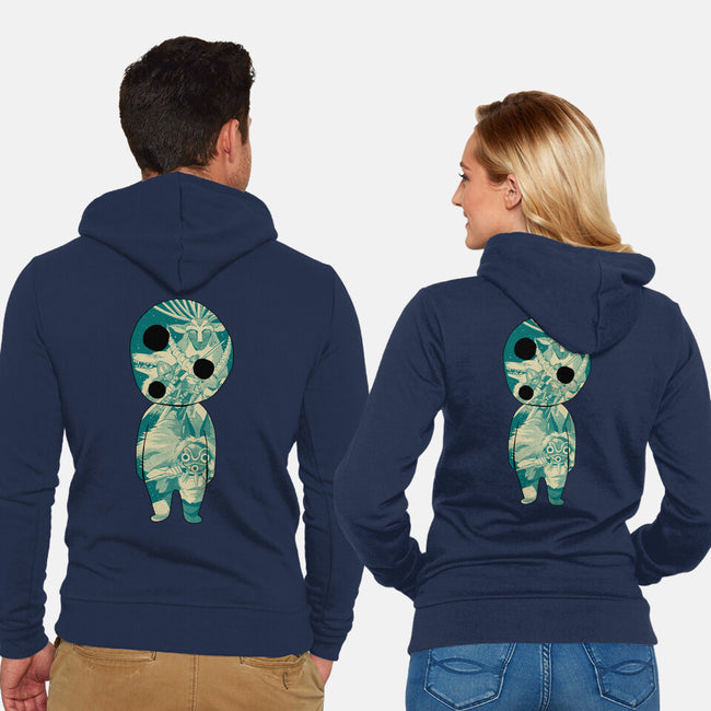 The Spirit Of The Forest-Unisex-Zip-Up-Sweatshirt-Hafaell