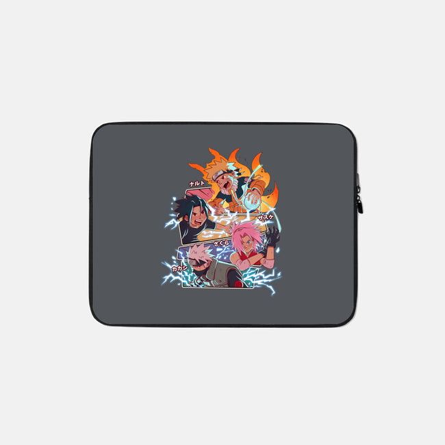 Naruto Battle-None-Zippered-Laptop Sleeve-jacnicolauart