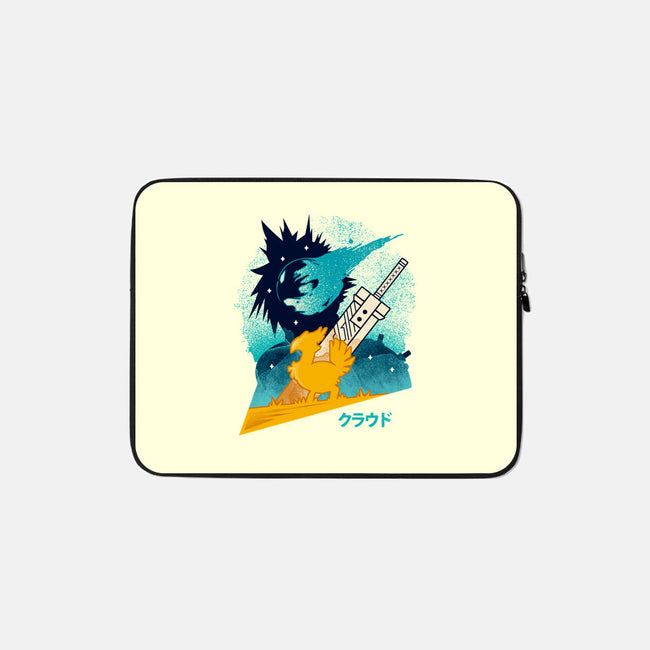 Cloud And Chocobo-None-Zippered-Laptop Sleeve-Logozaste