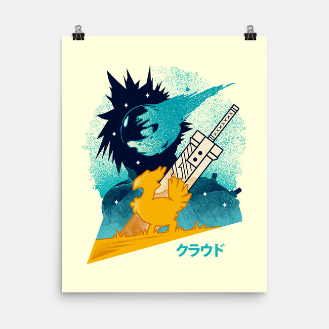 Cloud And Chocobo-None-Matte-Poster-Logozaste