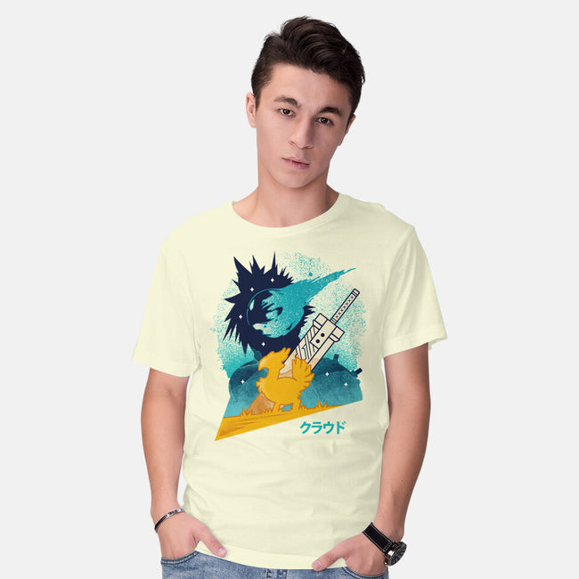 Cloud And Chocobo-Mens-Basic-Tee-Logozaste