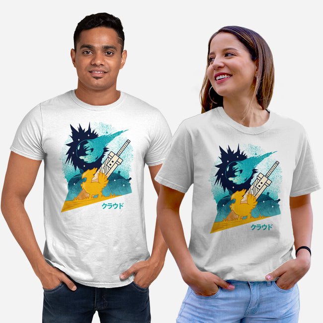 Cloud And Chocobo-Unisex-Basic-Tee-Logozaste