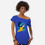 Cloud And Chocobo-Womens-Off Shoulder-Tee-Logozaste