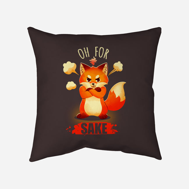 Oh For Fox Sake-None-Removable Cover-Throw Pillow-Digital Magician