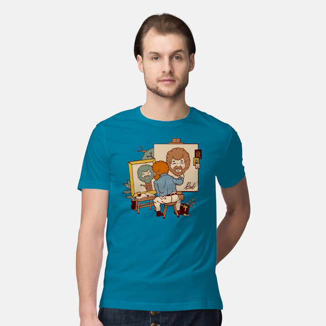 Happy Triple Portrait-Mens-Premium-Tee-vp021