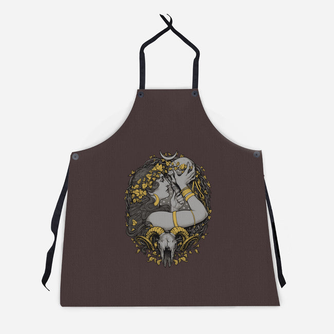 Skull Witch-Unisex-Kitchen-Apron-MedusaD