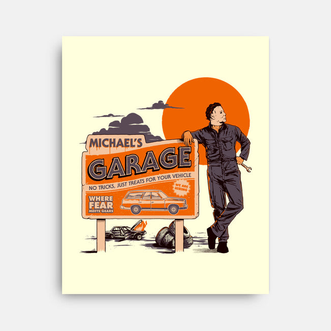 Michael's Garage-None-Stretched-Canvas-Hafaell