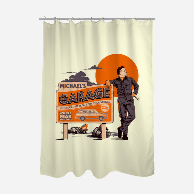 Michael's Garage-None-Polyester-Shower Curtain-Hafaell