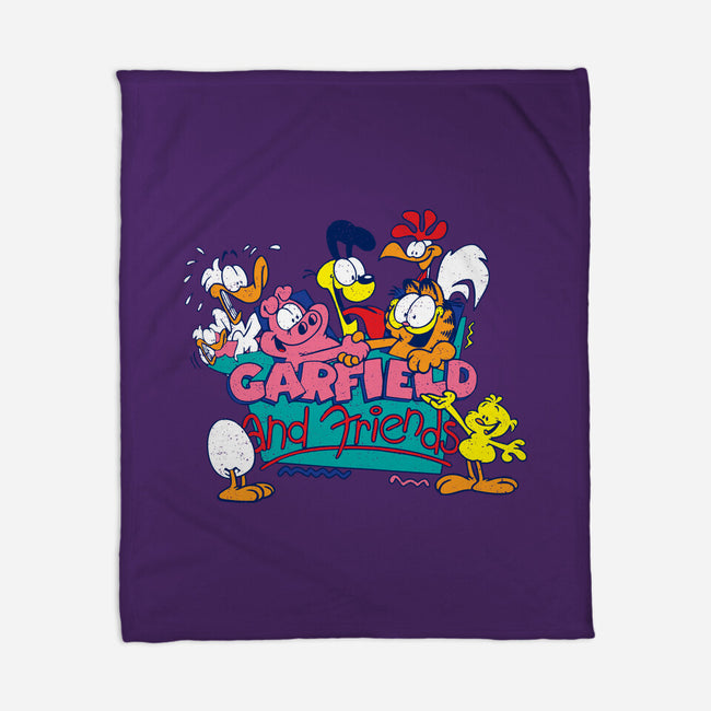 Cat And Friends-None-Fleece-Blanket-dalethesk8er