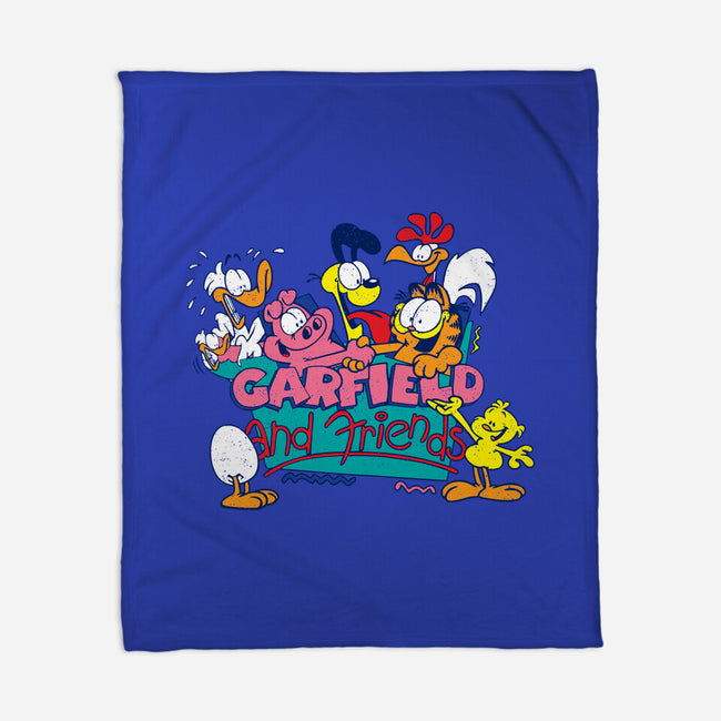 Cat And Friends-None-Fleece-Blanket-dalethesk8er