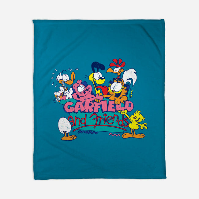 Cat And Friends-None-Fleece-Blanket-dalethesk8er