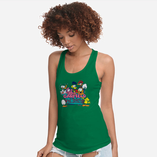 Cat And Friends-Womens-Racerback-Tank-dalethesk8er