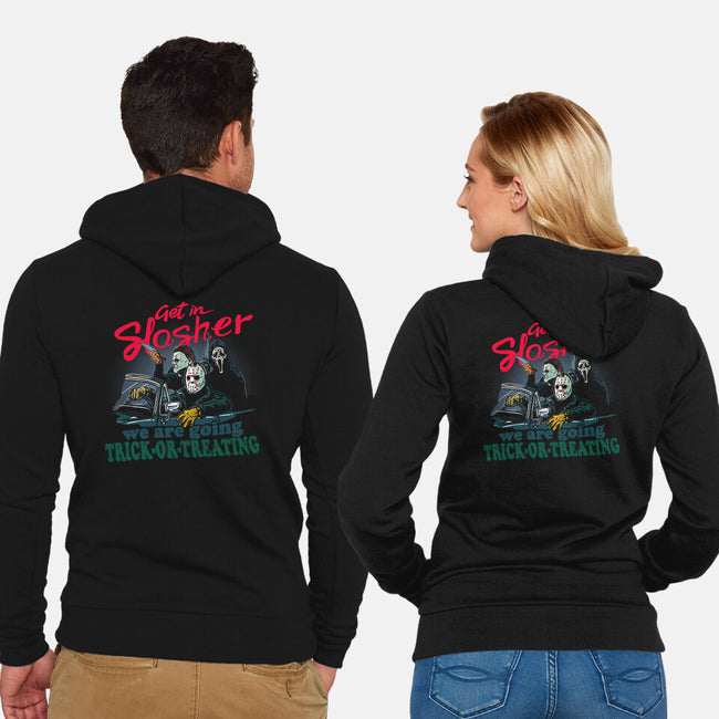 Get In Slasher-Unisex-Zip-Up-Sweatshirt-AndreusD