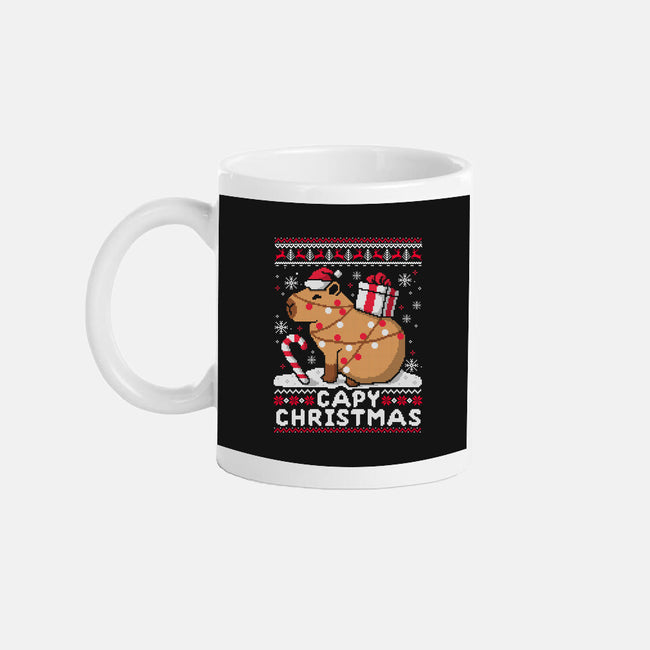 Capy Christmas-None-Mug-Drinkware-NemiMakeit