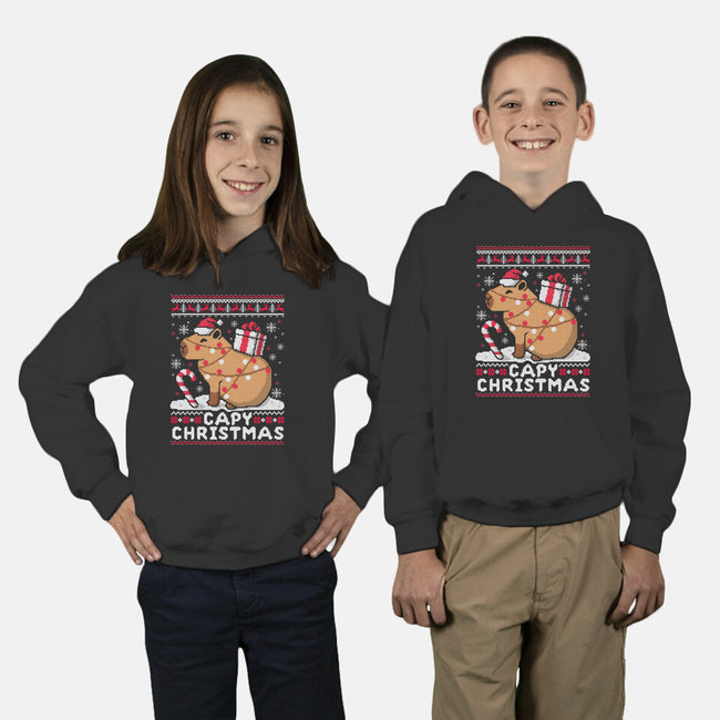 Capy Christmas-Youth-Pullover-Sweatshirt-NemiMakeit