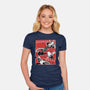 The Spider Squad-Womens-Fitted-Tee-Astrobot Invention