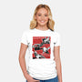 The Spider Squad-Womens-Fitted-Tee-Astrobot Invention