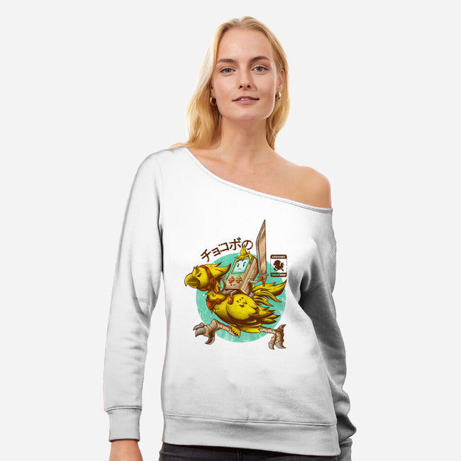 Chocobo Since 1988-Womens-Off Shoulder-Sweatshirt-Mampurrio