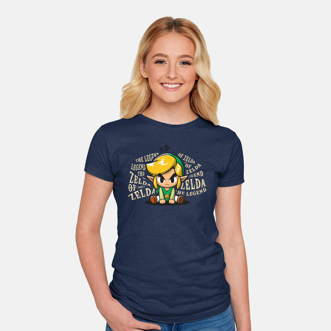 The Legend Link-Womens-Fitted-Tee-ashytaka