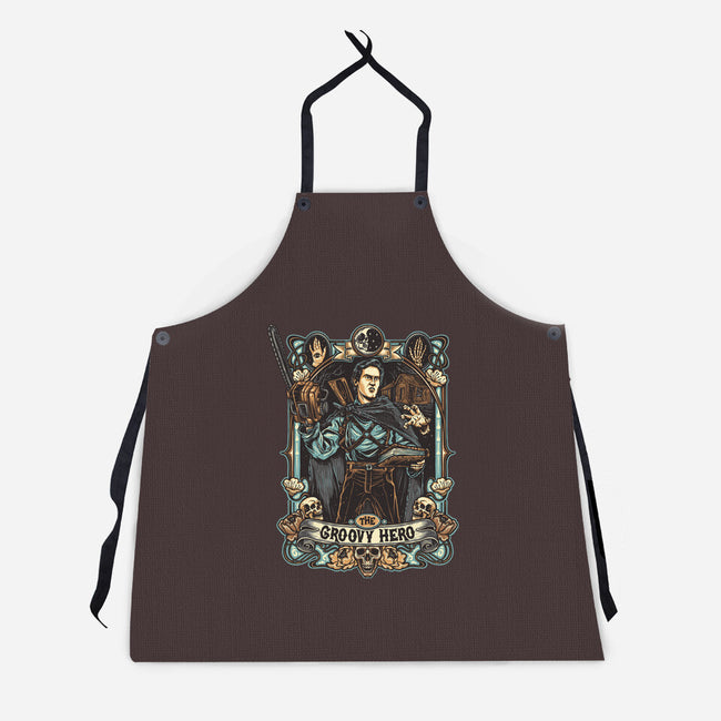 The Groovy Hero-Unisex-Kitchen-Apron-momma_gorilla