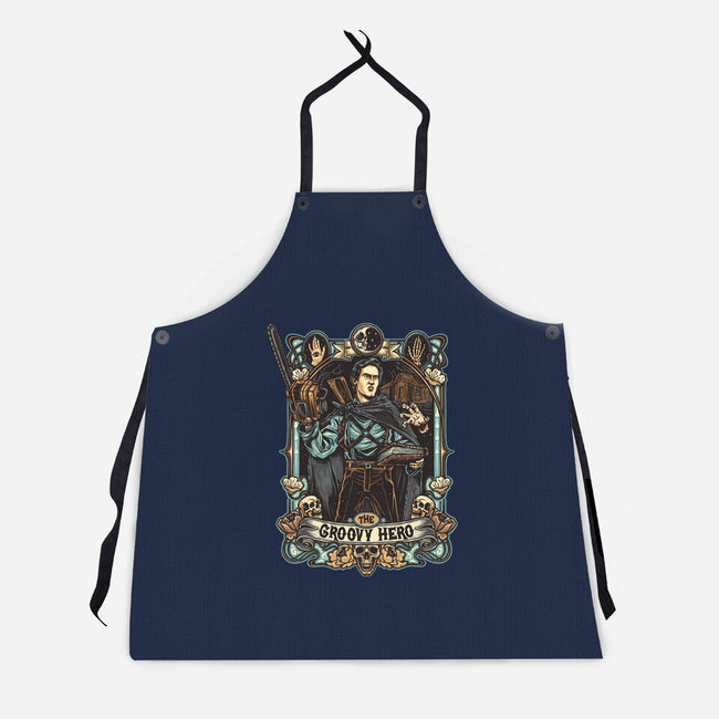 The Groovy Hero-Unisex-Kitchen-Apron-momma_gorilla