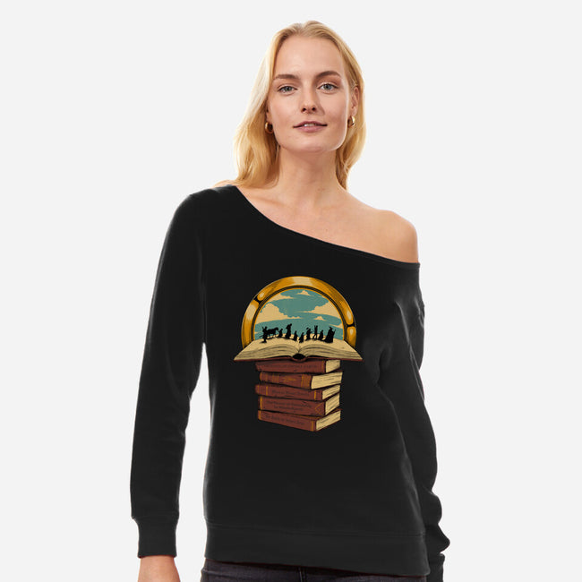 Fantastic Adventure Vol 2-Womens-Off Shoulder-Sweatshirt-Hafaell