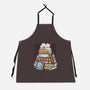 Cat Books Feline Library-Unisex-Kitchen-Apron-tobefonseca