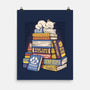 Cat Books Feline Library-None-Matte-Poster-tobefonseca