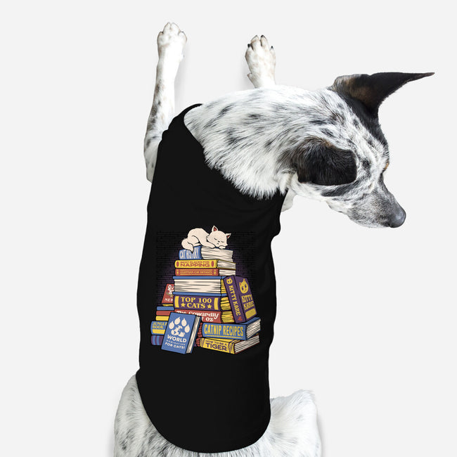 Cat Books Feline Library-Dog-Basic-Pet Tank-tobefonseca