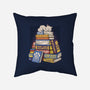 Cat Books Feline Library-None-Removable Cover w Insert-Throw Pillow-tobefonseca