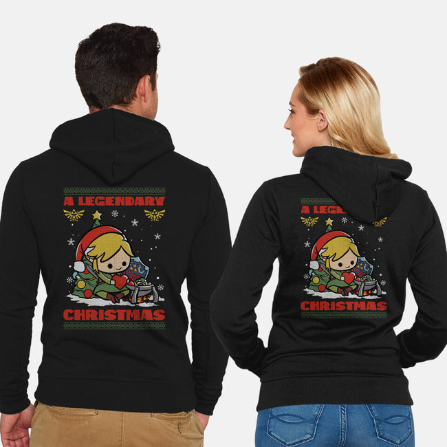 Legendary Christmas-Unisex-Zip-Up-Sweatshirt-fanfabio