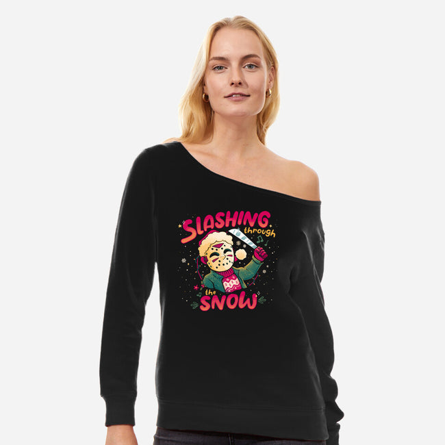 Deadly Carol-Womens-Off Shoulder-Sweatshirt-teesgeex