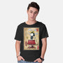 Beagle Samurai In Japan-Mens-Basic-Tee-DrMonekers