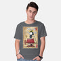 Beagle Samurai In Japan-Mens-Basic-Tee-DrMonekers