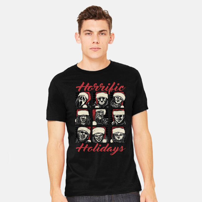 Horrific Holidays-Mens-Heavyweight-Tee-momma_gorilla