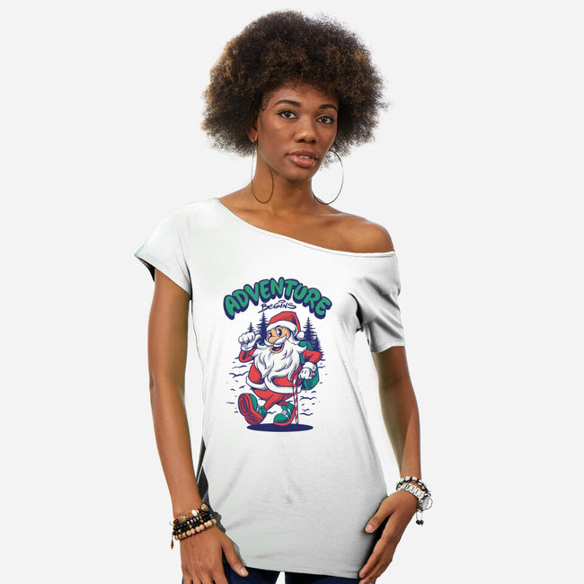 Adventure Begins-Womens-Off Shoulder-Tee-spoilerinc