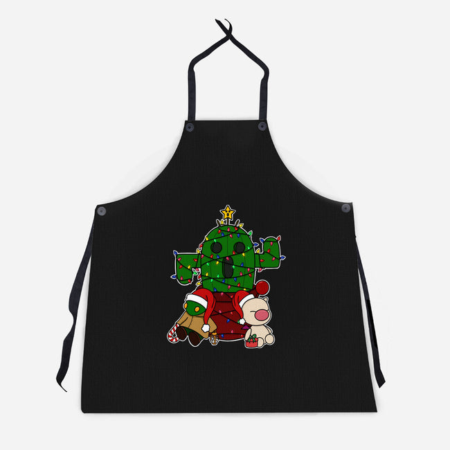 Christmas Cactuar-Unisex-Kitchen-Apron-Alexhefe