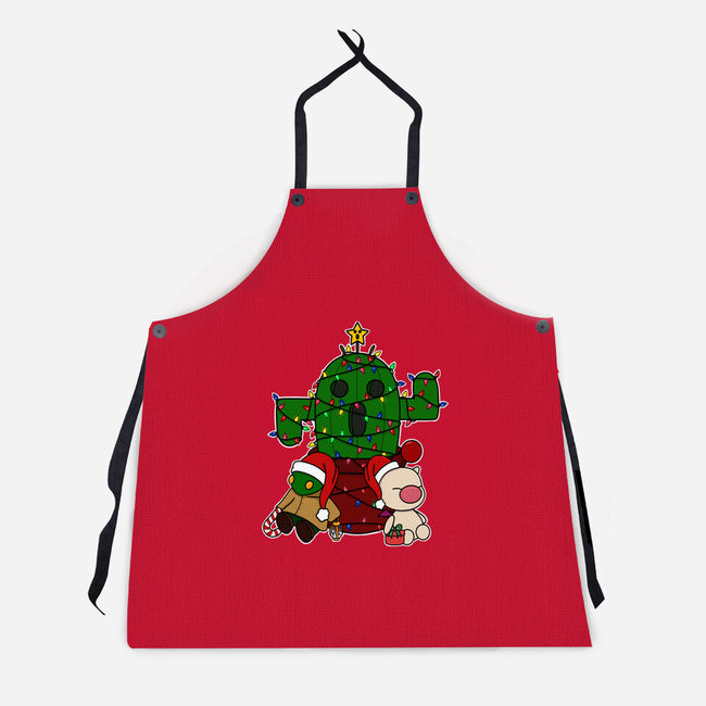 Christmas Cactuar-Unisex-Kitchen-Apron-Alexhefe