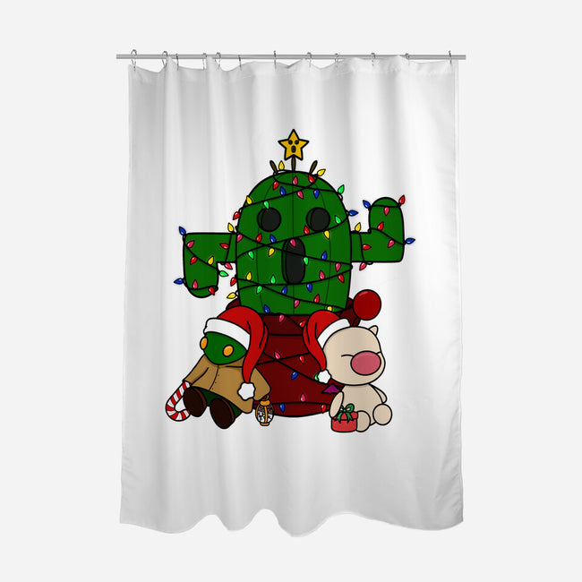 Christmas Cactuar-None-Polyester-Shower Curtain-Alexhefe