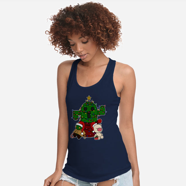 Christmas Cactuar-Womens-Racerback-Tank-Alexhefe