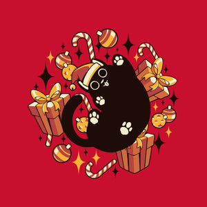 Xmas Kawaii Black Kitten