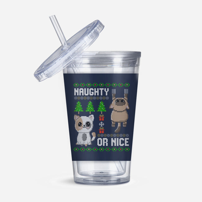 Naughty Or Nice Kittens-None-Acrylic Tumbler-Drinkware-NMdesign