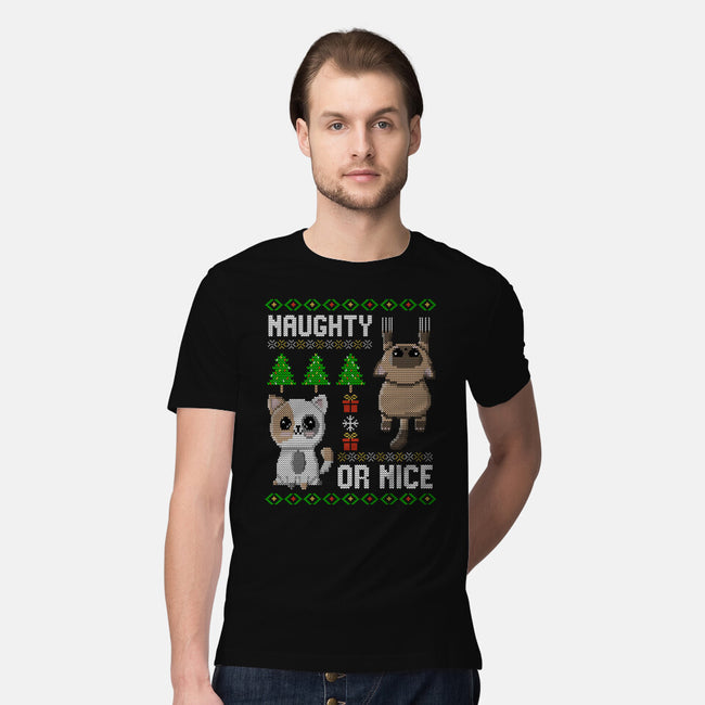 Naughty Or Nice Kittens-Mens-Premium-Tee-NMdesign