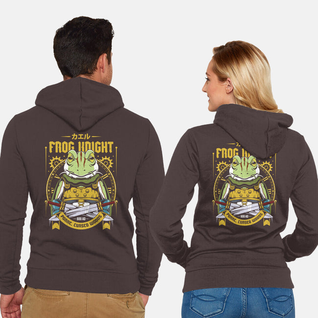 Glenn Frog Knight-Unisex-Zip-Up-Sweatshirt-Alundrart