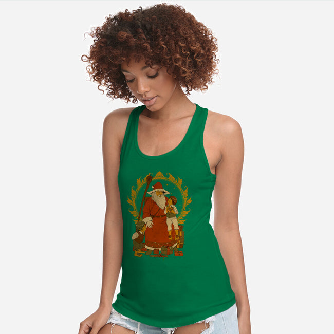 Santalf Claus-Womens-Racerback-Tank-Hafaell