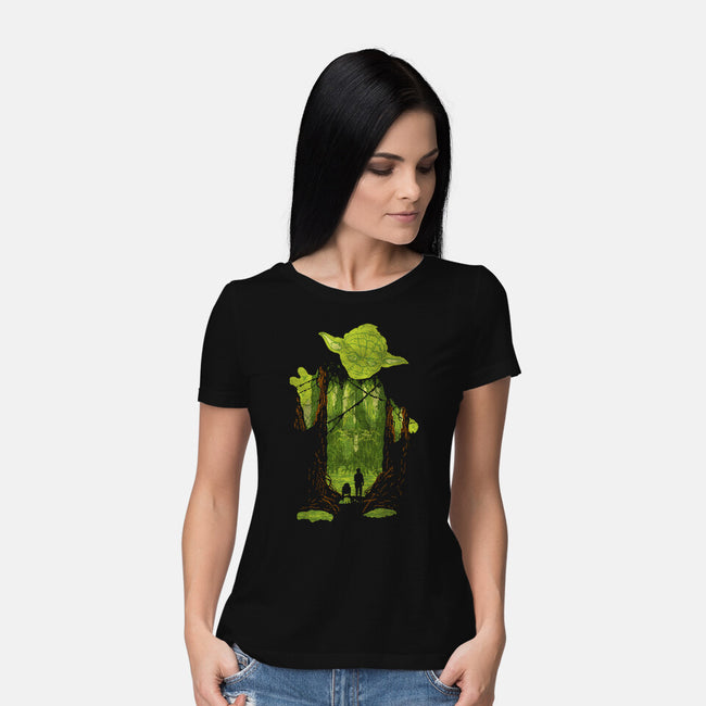 The Jedi Master-Womens-Basic-Tee-dalethesk8er