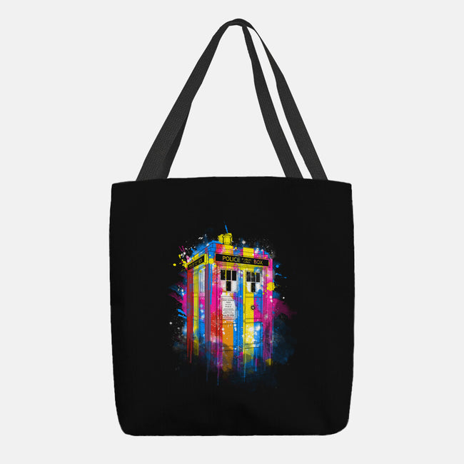 Rainbow Tardis-None-Basic Tote-Bag-kharmazero