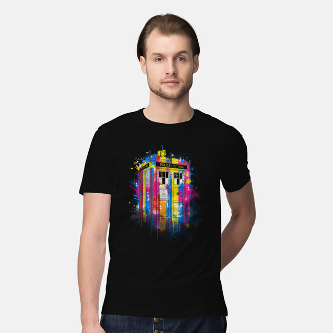 Rainbow Tardis-Mens-Premium-Tee-kharmazero