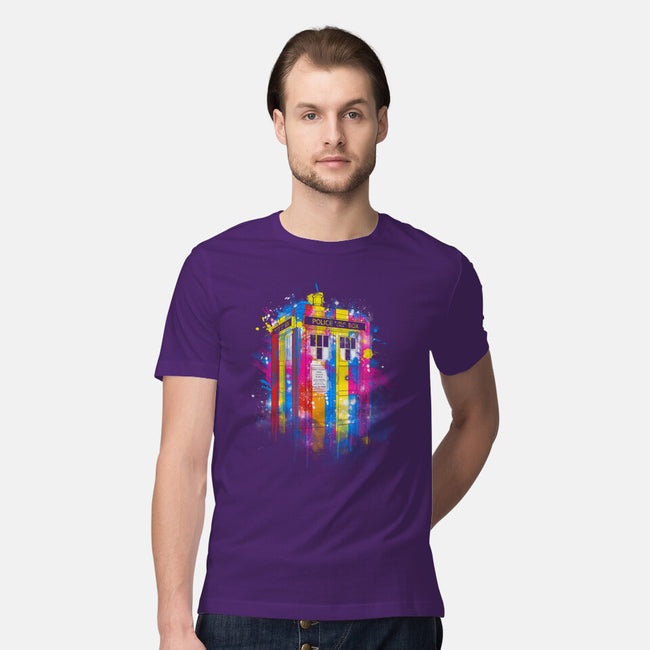 Rainbow Tardis-Mens-Premium-Tee-kharmazero